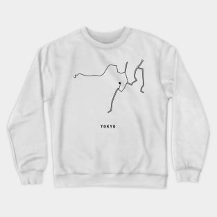 Tokyo Marathon Course Map Crewneck Sweatshirt